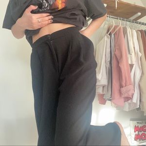 H&M Black Flowy Trousers